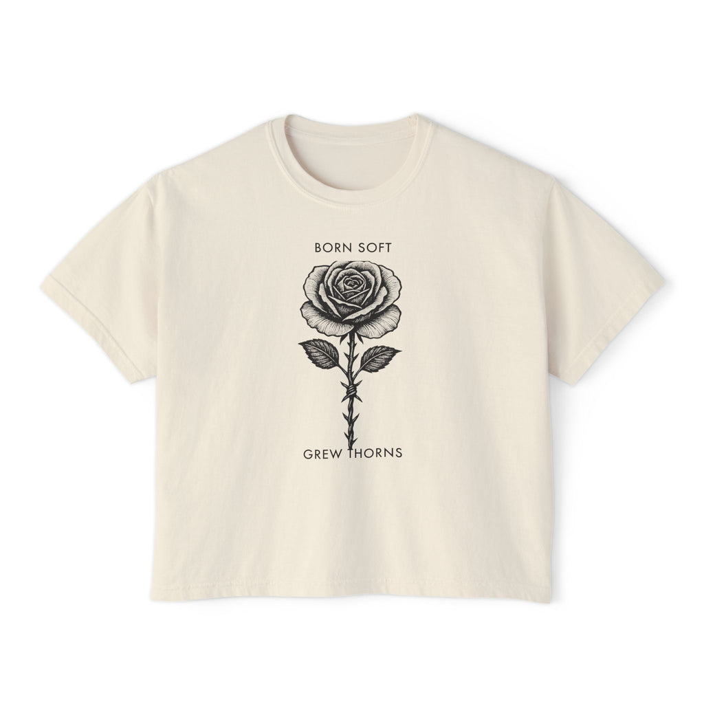 Born Soft Grew Thorns Graphic Tee